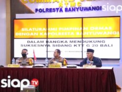 Polresta Banyuwangi Gandeng FKUB dan Pimpinan Ormas Deklarasi Dukung Sukseskan KTT G20 Bali