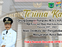 Terimakasih Ibu Dewanti Rumpoko dan Bapak Punjul Santoso Dari Fraksi Amanat Demokrat DPRD Kota Batu