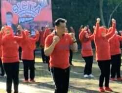 H Khamim Tohari Dan Kader Bersama Masyarakat Gelar Senam Indonesia Cinta Tanah Air (  Sicita  ) Di TW Selekta