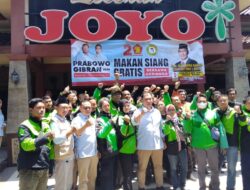 Momen BHS Bersama Ratusan Ojol Sidoarjo Gelar Silaturahmi Makan Gratis Kampayekan Partai Gerindra