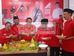 HUT Ke-51, DPC PDI Perjuangan Kota Batu Gelar Syukuran Nasi Tumpeng