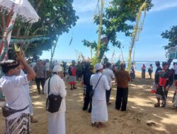 Menjelang Hari Raya Nyepi, Polres Malang Pengamanan Upacara Jalanidhipuja di Pantai Balekambang