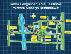 Satlantas Polresta Sidoarjo Siapkan Pengalihan Arus Jelang Puncak Sidoarjo Bersholawat