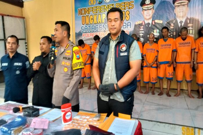 Satresnarkoba Polresta Sidoarjo Amankan 9 Orang Residivis Pengedar Narkoba