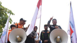 Peringatan May Day, Bupati Sidoarjo Subandi berkomitmen mendukung iklim industrial yang sehat dan saling mendukung.