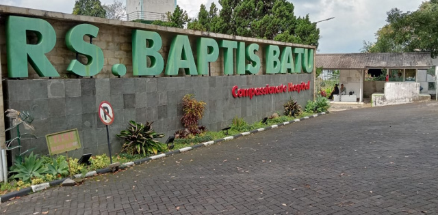 RS Baptis, Kota Batu tempat Hari Wicaksono dirawat.