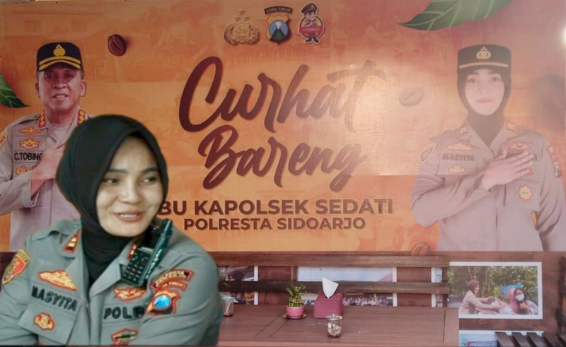 Polsek Sedati Hadirkan Layanan Humanis, Aktif, dan Solutif. Salah satunya "Curhat Bareng Bu Kapolsek Sedati".