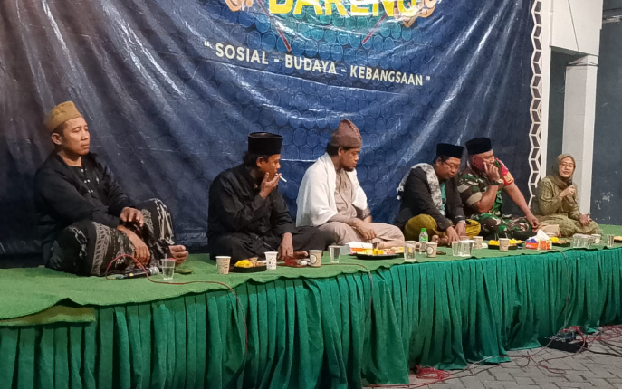 Ngopi Bareng Bersama Paslinkes GP Ansor PAC Sedati dihadiri KH. Ali Misbahul Munir, Ustadz Ashabul Kahfi, Kaur Kesra Desa Cemandi, dan Koramil Sedati