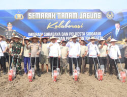Imigrasi Surabaya dan Polresta Sidoarjo Kolaborasi Tanam Jagung