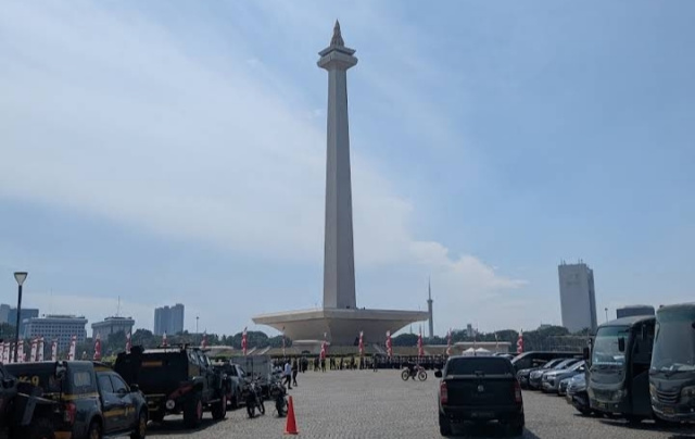 Monas menjadi lokasi puncak Peringatan HUT Bhayangkara ke-79