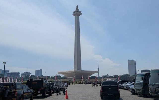 Monas menjadi lokasi puncak Peringatan HUT Bhayangkara ke-79