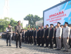 Kenaikan Pangkat 129 Personel Warnai Hari Bhayangkara Ke-79