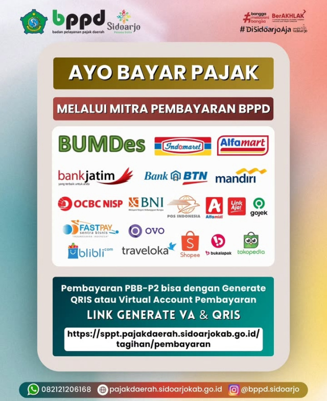 Pemkab Sidoarjo gratiskan denda pajak daerah bagi masyarakat yang terlambat membayar kewajiban pajaknya.