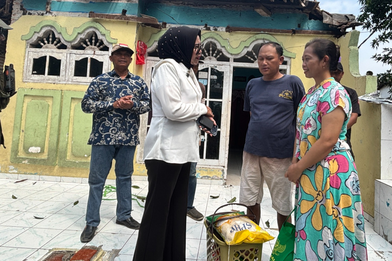 Wabup Sidoarjo Tinjau Kerusakan Rumah Warga Kedungsugo