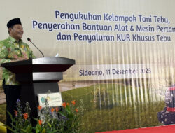 Bantuan Alsintan dan KUR Diserahkan Bupati Sidoarjo Subandi